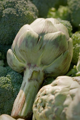 Artichokes at the farmers market