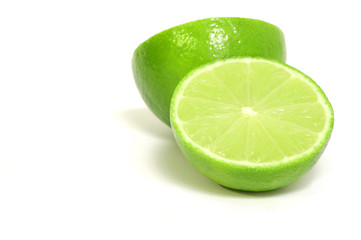 Green Limes on White