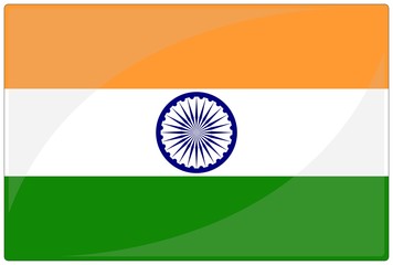 drapeau glassy inde india flag