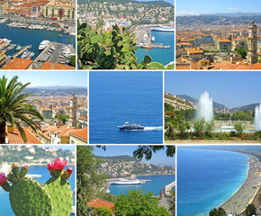 Summer collage made of Nice-city photos