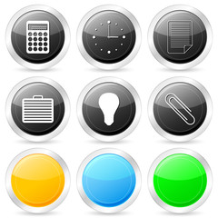 office circle icon set