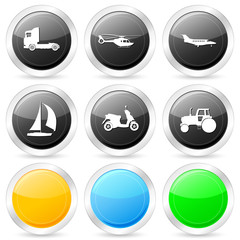transport circle icon set 2