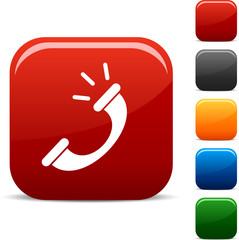 Telephone icon set. Vector illustration