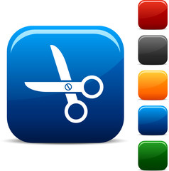 scissors icon set. Vector illustration