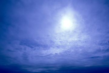 Naklejka na ściany i meble ciel : nuages et soleil