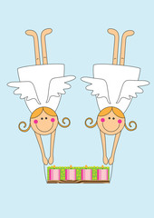 angel girls with candles