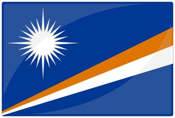 Fototapeta premium drapeau glassy iles marshall islands flag