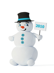 Blue snowman 2010