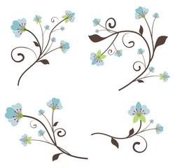 Blue Flower Design Set