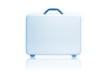 metal briefcase isolated