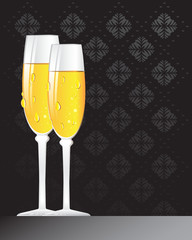 Two glasses of champagne