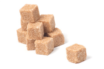 Brown sugar cubes, close-up