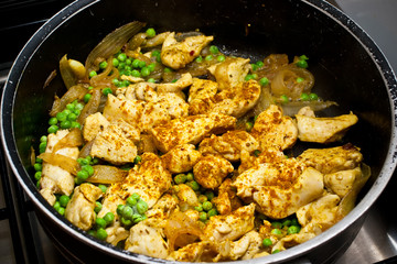 émincé de dinde au curry