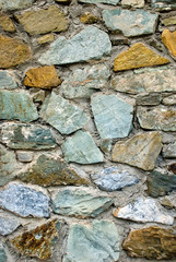 Closeup view of the old stone wall