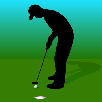 Golfer silhouette