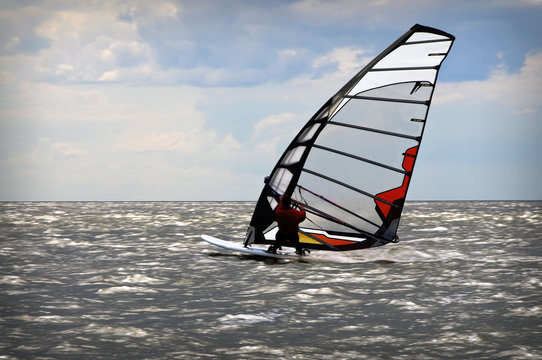 Windsurfing event in Baltic sea