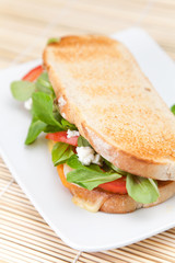 tasty lamb sandwich