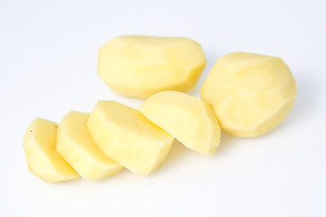 Peeled potatoes