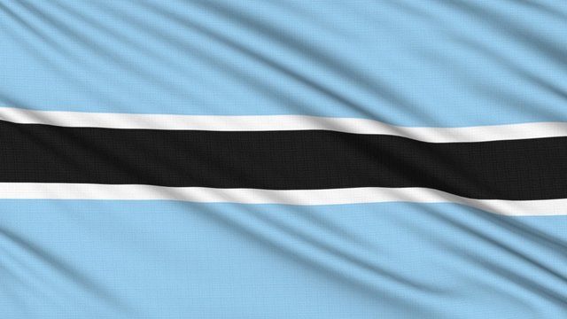 Botswana Flag, with real structure of a fabric