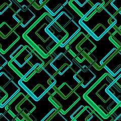 Seamless vector texture with rounded rectangles on black