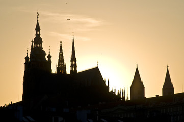 Fototapeta na wymiar Sunset in Prague
