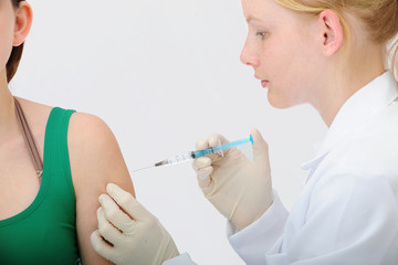 vaccination: medical giving injection