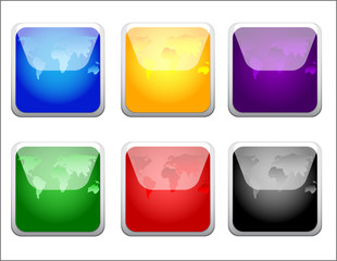 Vector of color button set