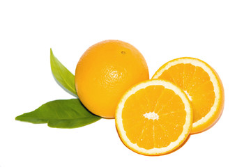 Orange studio isolated on white background