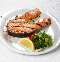 Salmon steak..