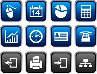 Office icon set. Vector illustration