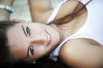 Naklejka premium Beautiful woman portrait