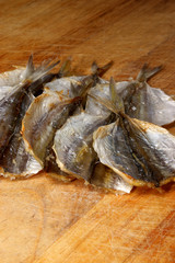 some organic and dried yellow stripe travelly