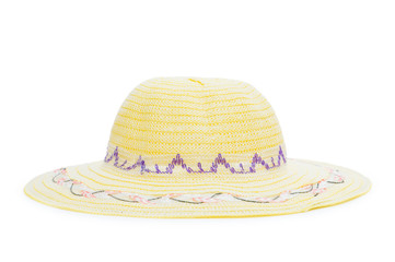 Woven hat isolated on the white background