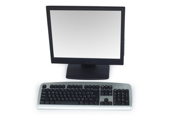 Desktop computer isolated on the white background