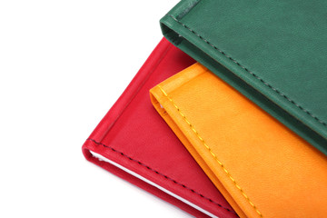 Notebooks on white background