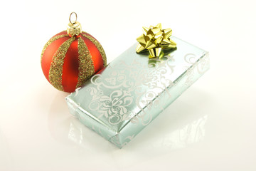 Silver Gift and Bauble