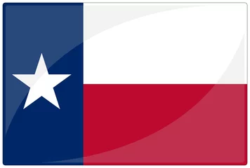 Foto op Plexiglas drapeau glassy texas flag © DomLortha