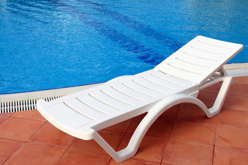 relax chair near the pool