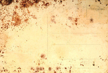 Blank old grunge postcard