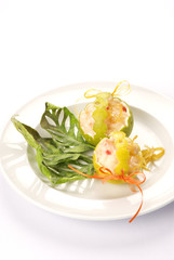 Helado de arroz con naranja. México.