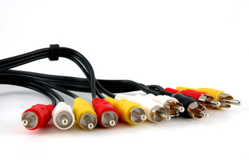 Cables in white background