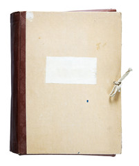 old folder isolated on white background