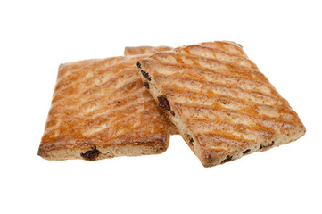 whole wheat cookies with fruit isolated