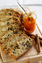 Bread made of pumpkin seed and chestnut