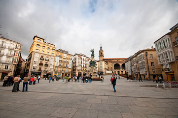 Old town of Vitoria Spain