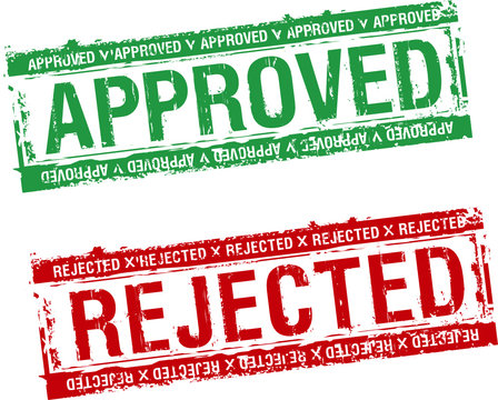 Approved Rejected Stamps