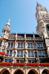 Fototapeta premium Il Rathaus in Marienplatz - Monaco - Germania