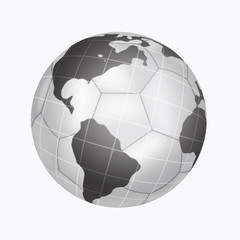 Planet in form soccer ball