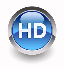 ''HD'' glossy icon