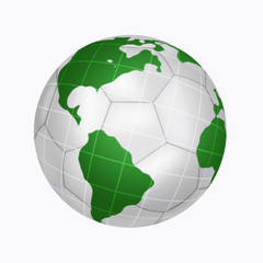 Planet in form soccer ball